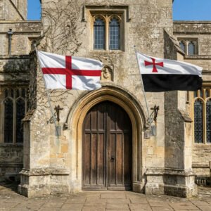 Templar Battle Flag & St George Flag (2 Flag Bundle)